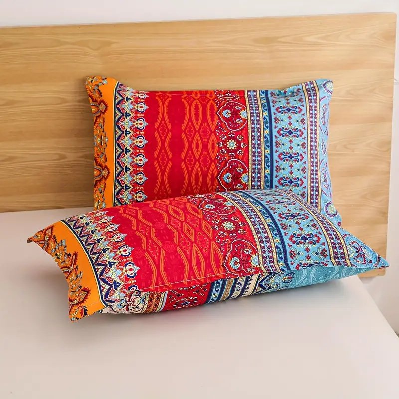 Boho Red Duvet Cover - 2