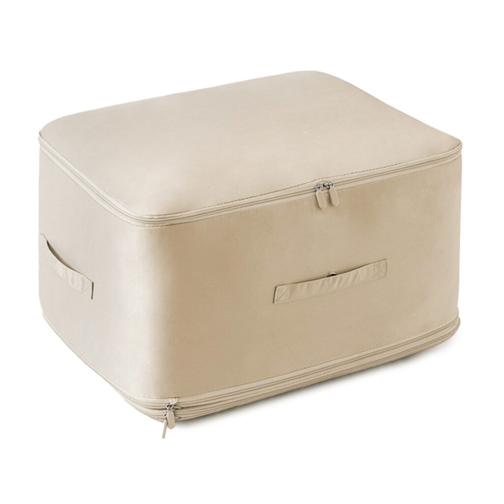 1Pc Foldable Storage Bag For Comforter Quilt Blanket Clothes Season Changing Organization Pillows Beddings With Dual Zippers - 4