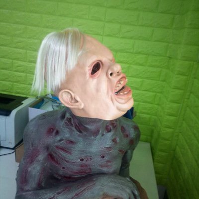 Horror One-Eyeed Mask Cosplay Scary Zombine Joker Haunted House Latex Masks Helmet Halloween Party Costume Props - 2