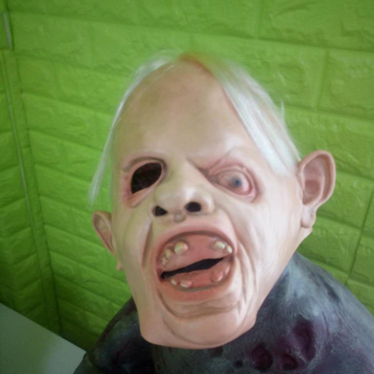 Horror One-Eyeed Mask Cosplay Scary Zombine Joker Haunted House Latex Masks Helmet Halloween Party Costume Props - 6