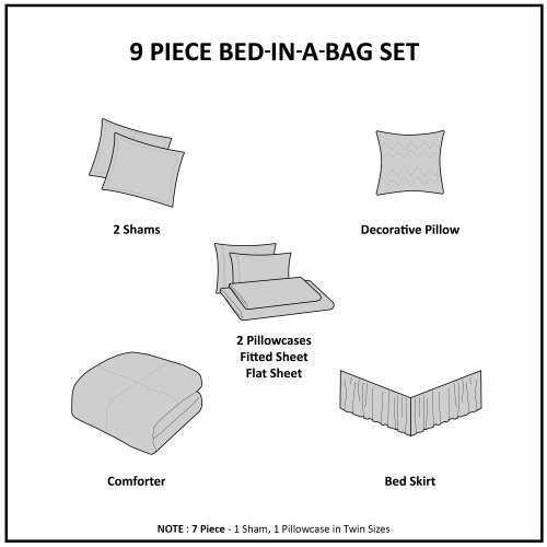 Queen Boho Comforter Set With Bed Sheets - 10