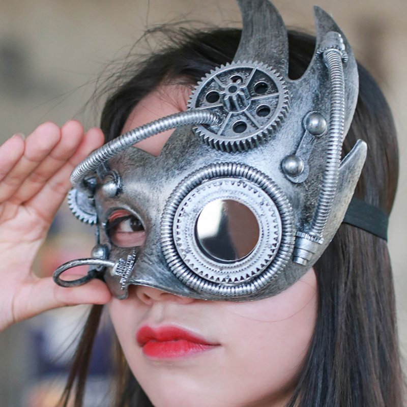 Mechanical Steampunk Retro Half Face Mask - 3