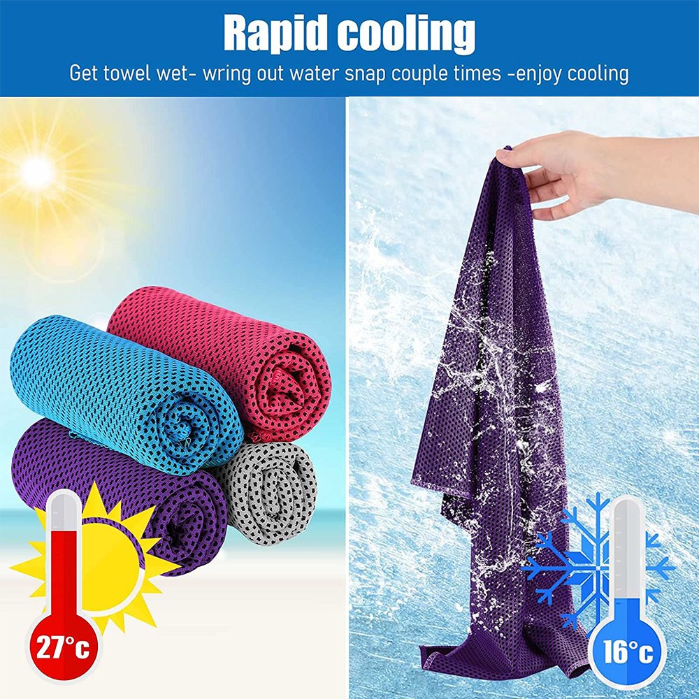 Sports Towel Physical Cooling Microfiber Instant Cool Ice Face Towels For Gym Swimming Yoga Running Cycling Quick Drying Towel - 4