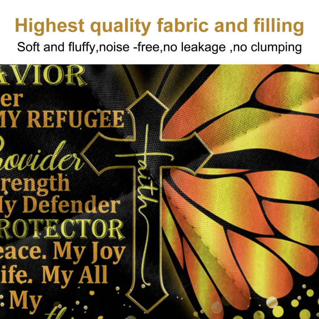 3pcs Sunflower Butterfly Cross Black Gold Color Soft Thick Warm Bedding Bedding For All Seasons 1 Quilt 2 Pillowcases - 3
