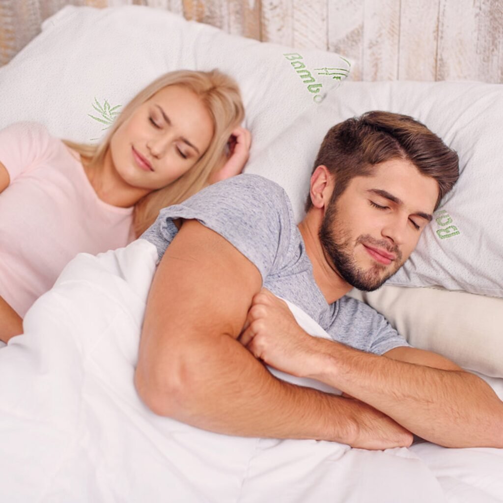 2Pcs Or 1Pcs Bamboo Memory Foam Pillow Hypoallergenic Bed Pillow For Head Neck Rest Sleeping Shredded Pillow Washable Cover Queen Size Pillow - 10