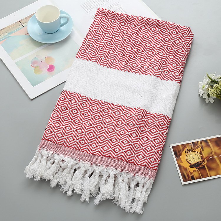 Handmade Tassel Blanket Turkish Beach Towel - 7