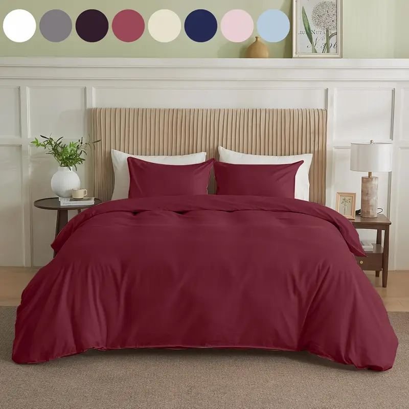 Serta Simply Clean Solid Duvet Cover King - 3