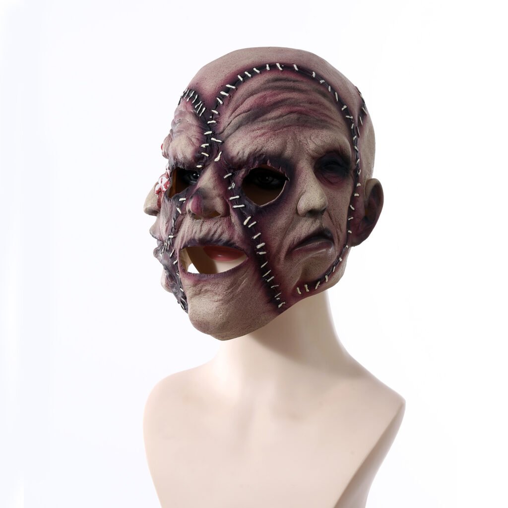 Halloween Three-sided Grimace Horror Mask Cosplay Mask Party Scary Mask Prop - 4