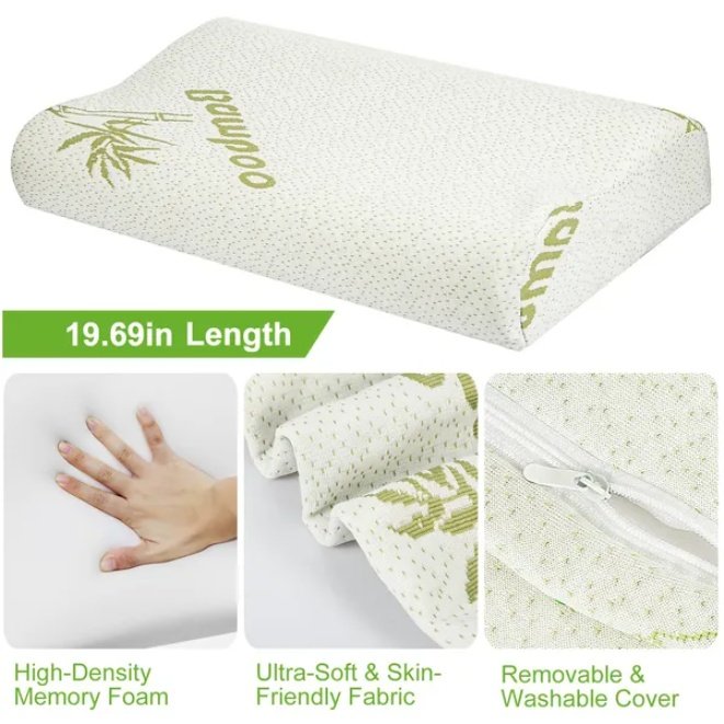 Bamboo Memory Foam Sleep Pillow - 3