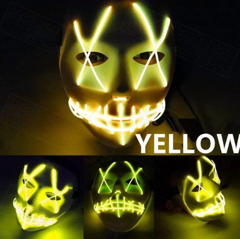 Halloween Led Glowing Full Face Mask - 3