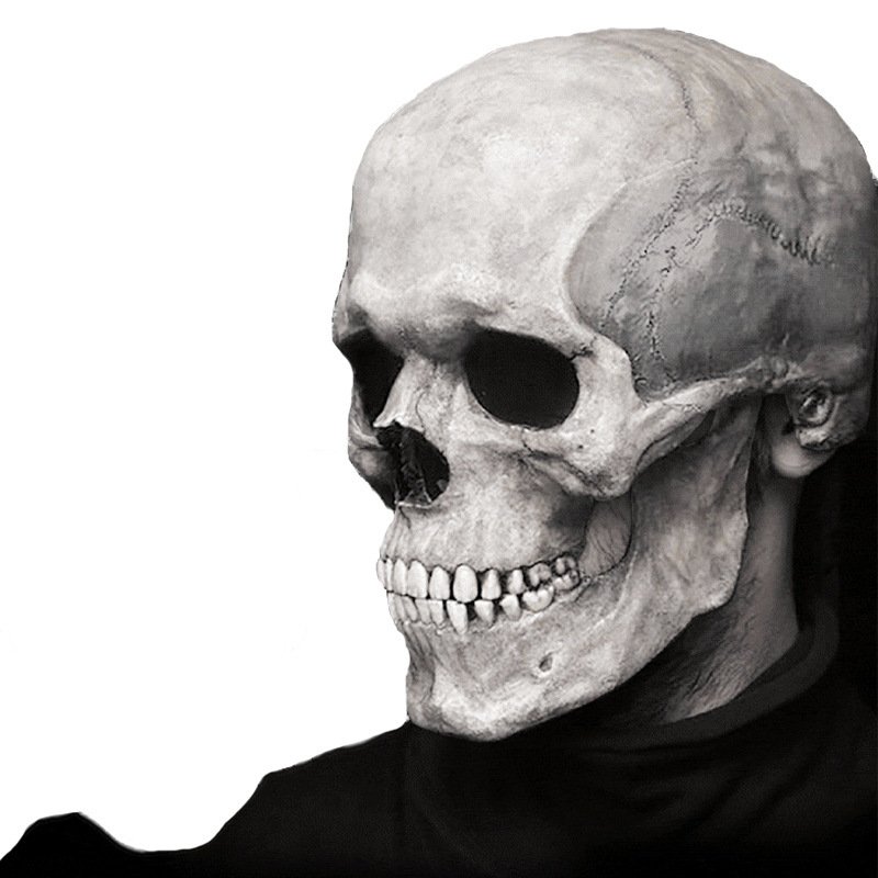 Halloween Movable Mouth Skull Mask Helmet Mouth Movable Skull Full Head Skull Mask - 3