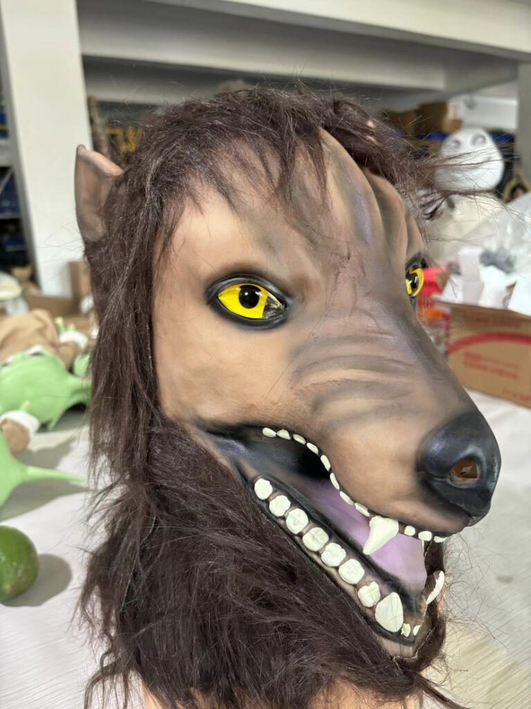 Latex Simulation Wolf Head Mask Headgear Cosplay Mask - 8