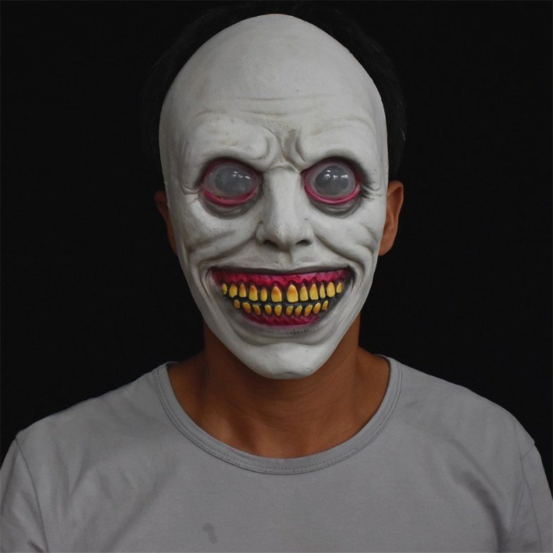 Halloween Scary White Eyed Demon Mask - 2