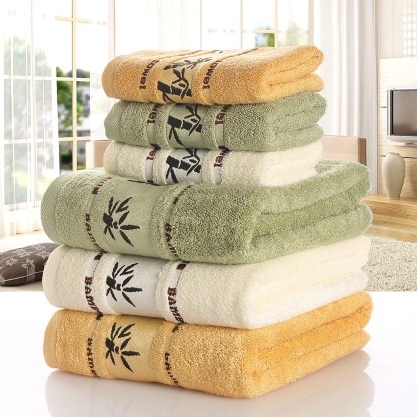 Bamboo charcoal fiber bath towel - 4