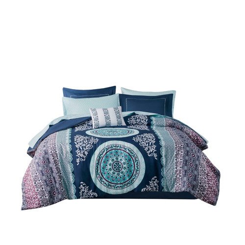 Queen Boho Comforter Set With Bed Sheets - 6