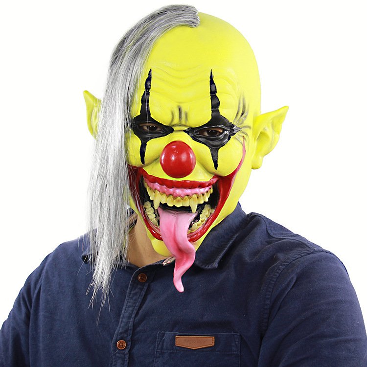 Horror Green Face Clown Halloween Christmas Latex Mask Headgear - 5