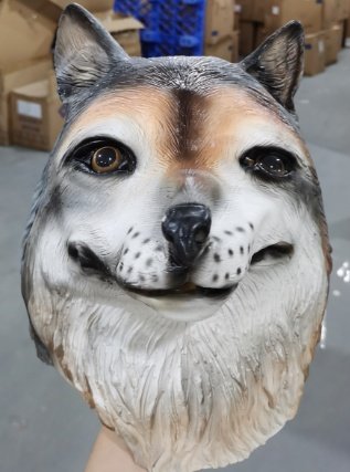 Werewolf Costume Party Mask Halloween Simulation Animal Rotate Headwear Costume Wolf Face Masks Cosplay - 5