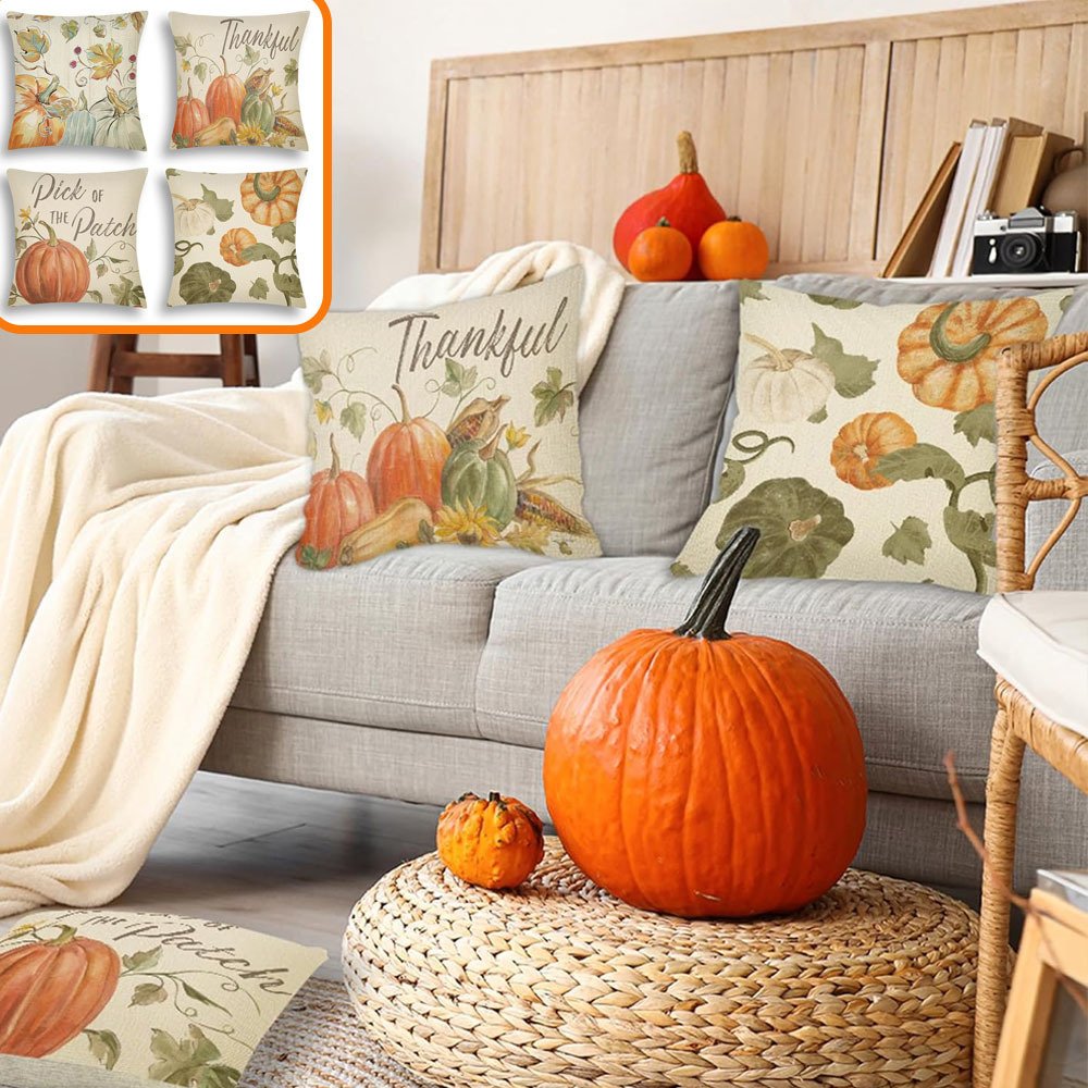 4PCS Thanksgiving Pillow Covers - 4