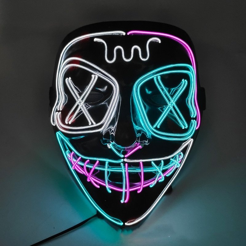 Halloween EL Horror Full Face Glow Mask - 6
