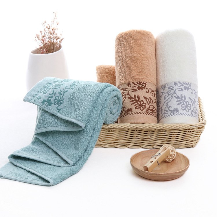 Wisteria flower cotton 32 ply jacquard absorbent towel - 5
