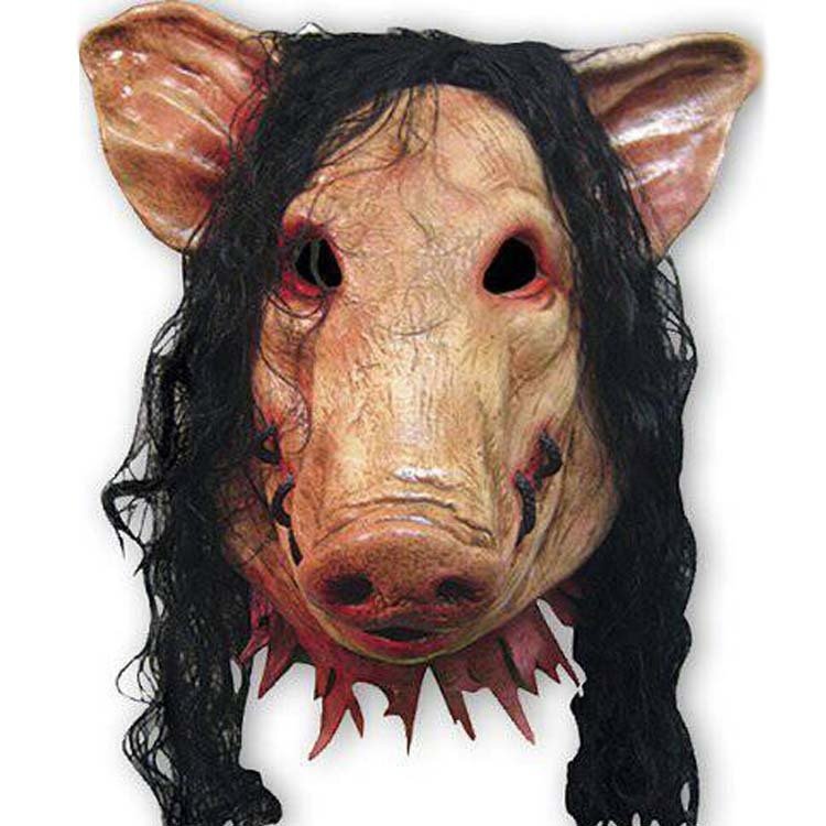 Animal Headgear Horror Douyin Children Chainsaw Horror Pig Bajie Mask With Hair Pig Head Mask - 5