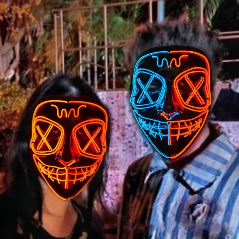 Halloween EL Horror Full Face Glow Mask - 10