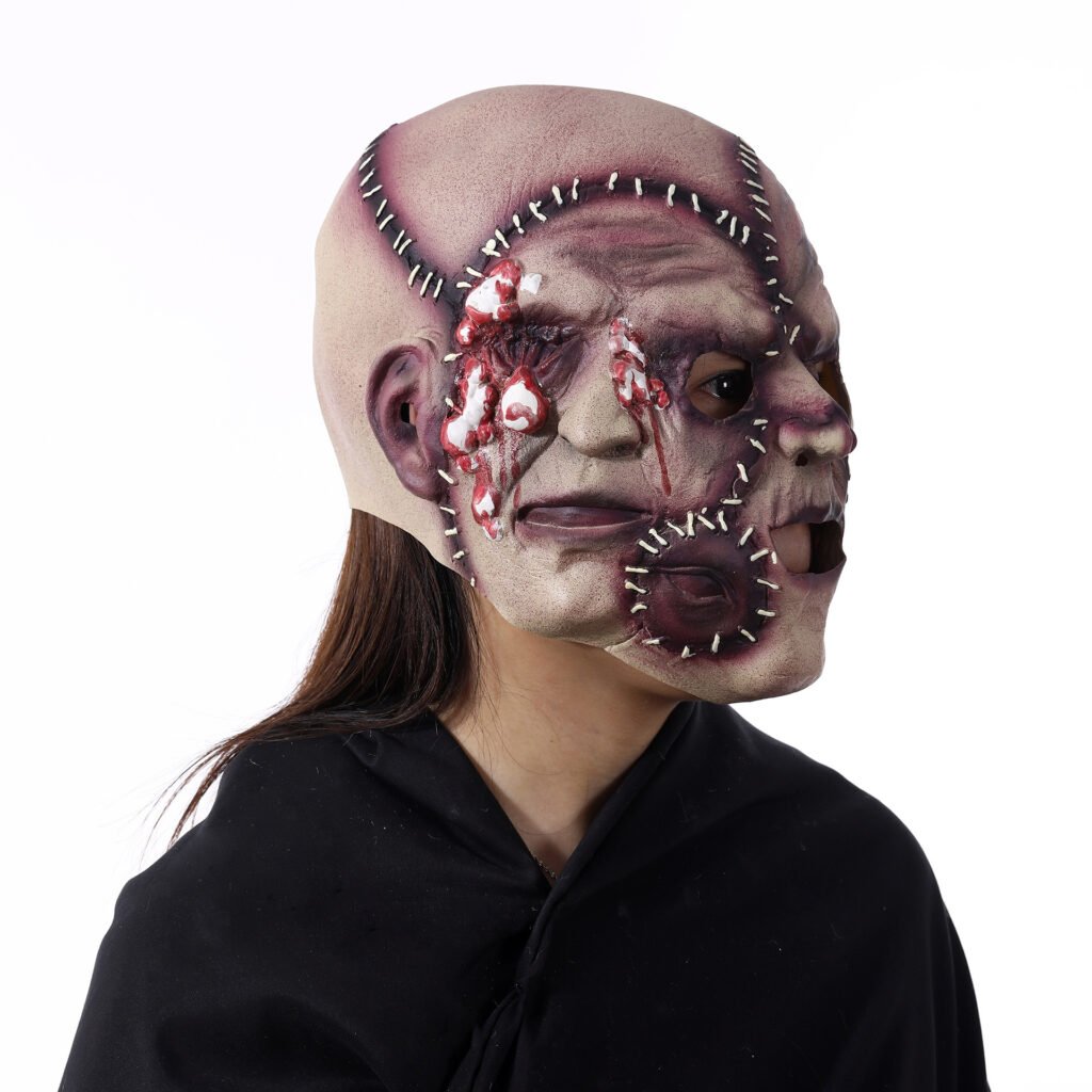 Halloween Three-sided Grimace Horror Mask Cosplay Mask Party Scary Mask Prop - 3