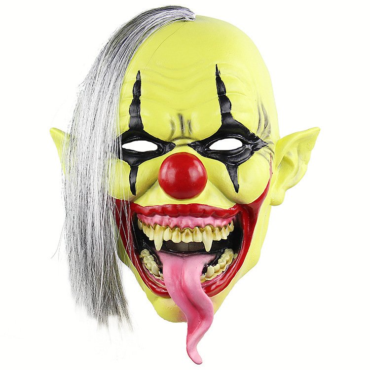 Horror Green Face Clown Halloween Christmas Latex Mask Headgear - 3