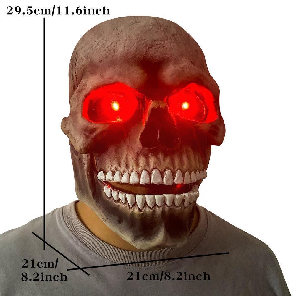 Halloween Skull Movable Mouth Latex Mask Halloween Kills Mask Cosplay Scary Killer Full Face Helmet Halloween Party Costume Prop - 3
