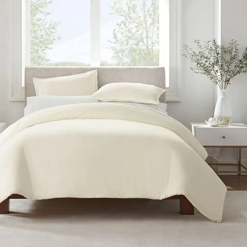 Serta Simply Clean Solid Duvet Cover King - 5