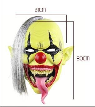 Horror Green Face Clown Halloween Christmas Latex Mask Headgear - 6