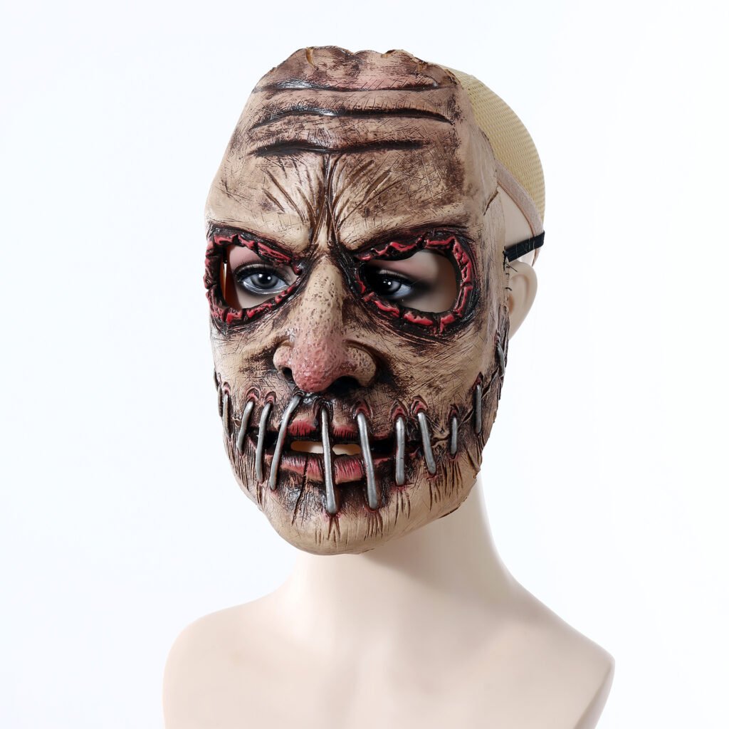 Halloween Party Big Mouth Nail Horror Mask Latex Headgear - 3