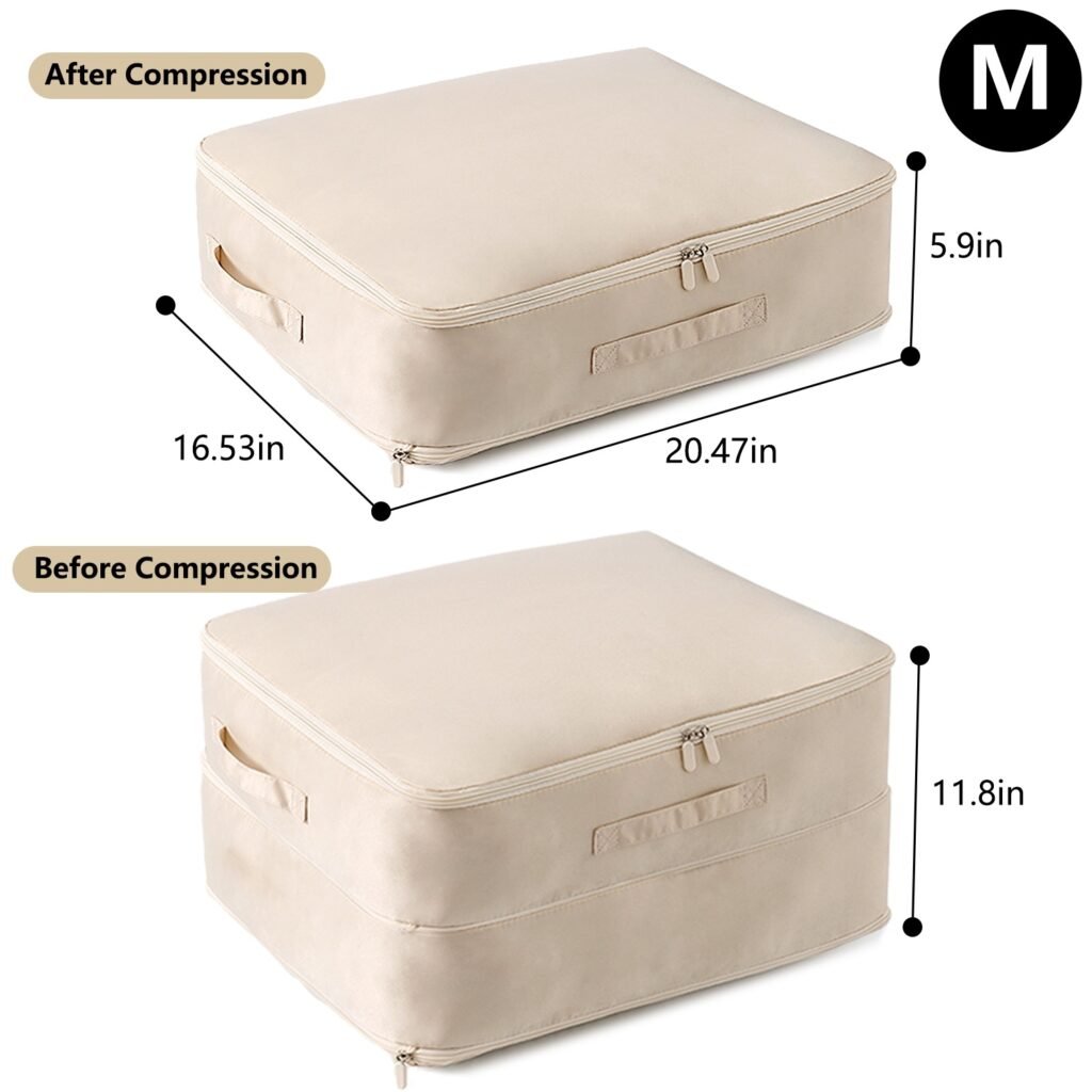 1Pc Foldable Storage Bag For Comforter Quilt Blanket Clothes Season Changing Organization Pillows Beddings With Dual Zippers - 2