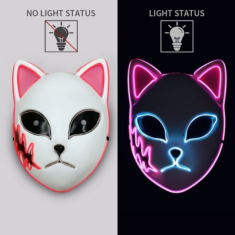 Luminous Line LED Cat Face Mask - 6