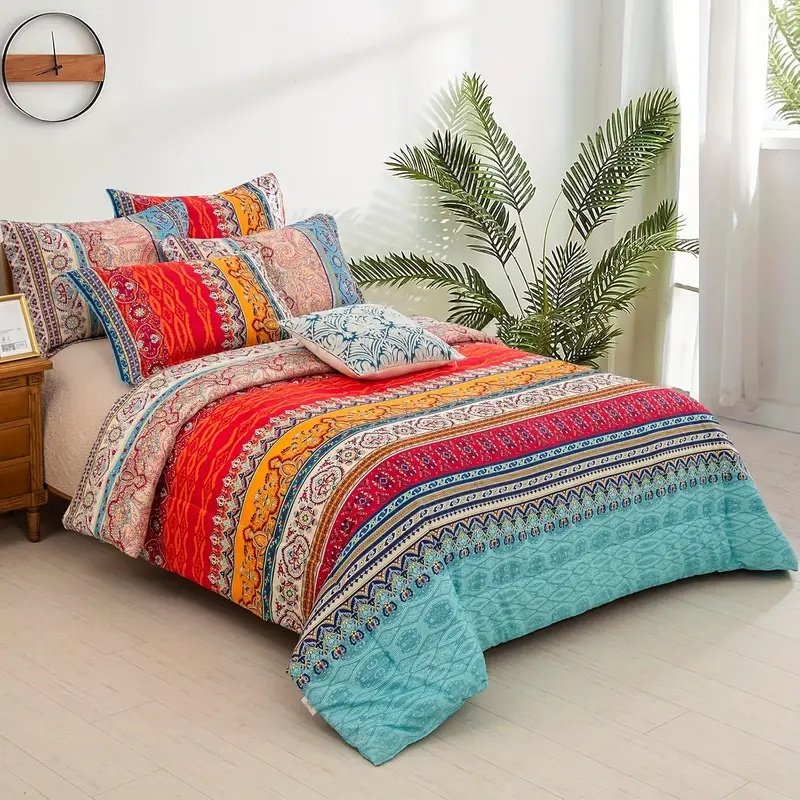 Boho Red Duvet Cover - 4