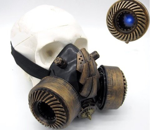 BadBoyStudio steampunk glasses cyber glow mask gas mask - 2