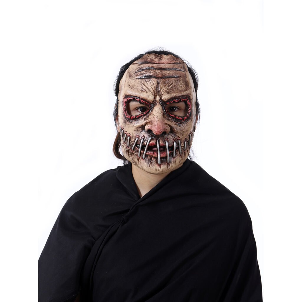 Halloween Party Big Mouth Nail Horror Mask Latex Headgear - 2