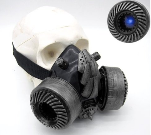 BadBoyStudio steampunk glasses cyber glow mask gas mask - 6