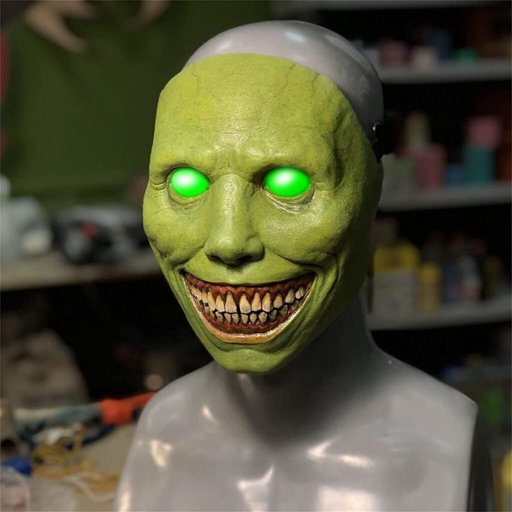 Halloween Scary White Eyed Demon Mask - 4
