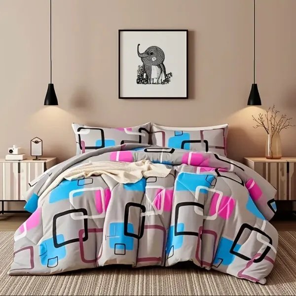 3pieces Comforter Set Queen Comforterx1 Pillowcasex2 Extremely Diverse Styles - 4