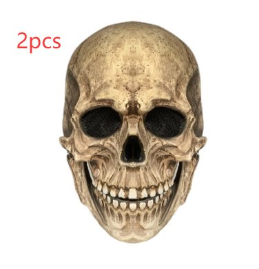 Halloween Movable Mouth Skull Mask Helmet Mouth Movable Skull Full Head Skull Mask - 2