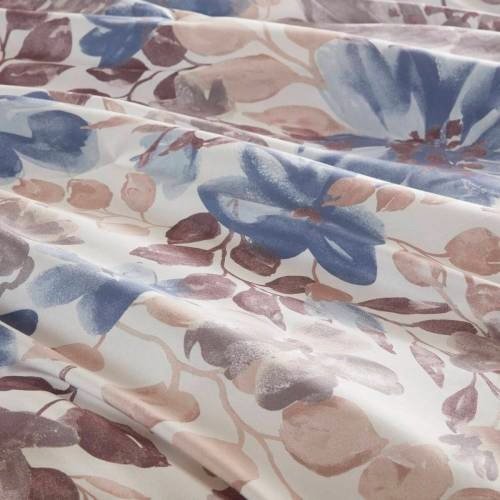 Floral Comforter Set With Bed Sheets Blue Queen - 10