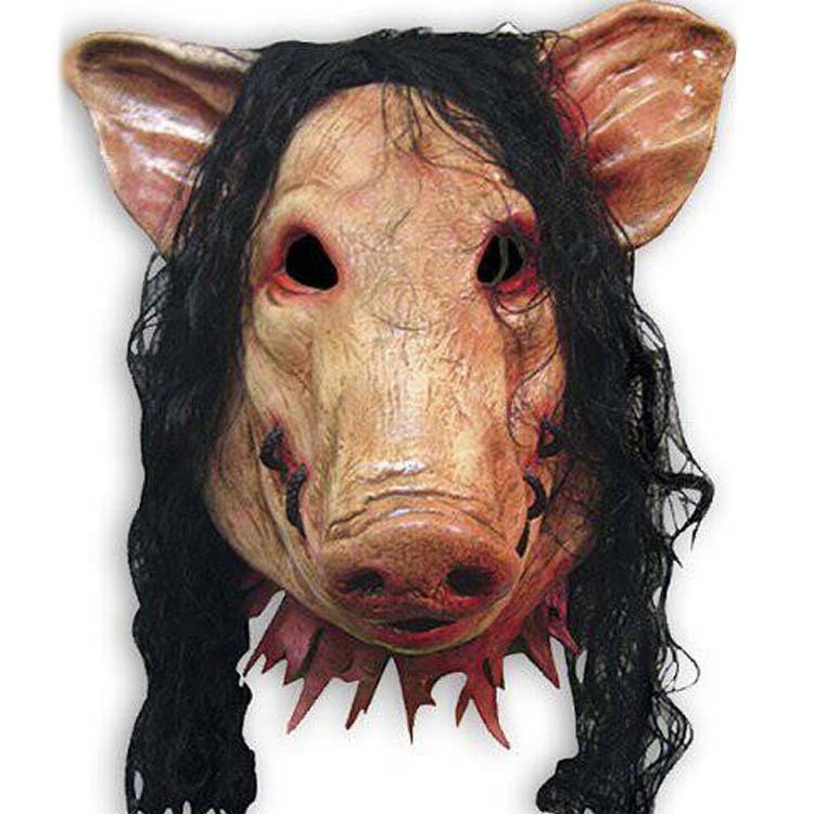 Animal Headgear Horror Douyin Children Chainsaw Horror Pig Bajie Mask With Hair Pig Head Mask