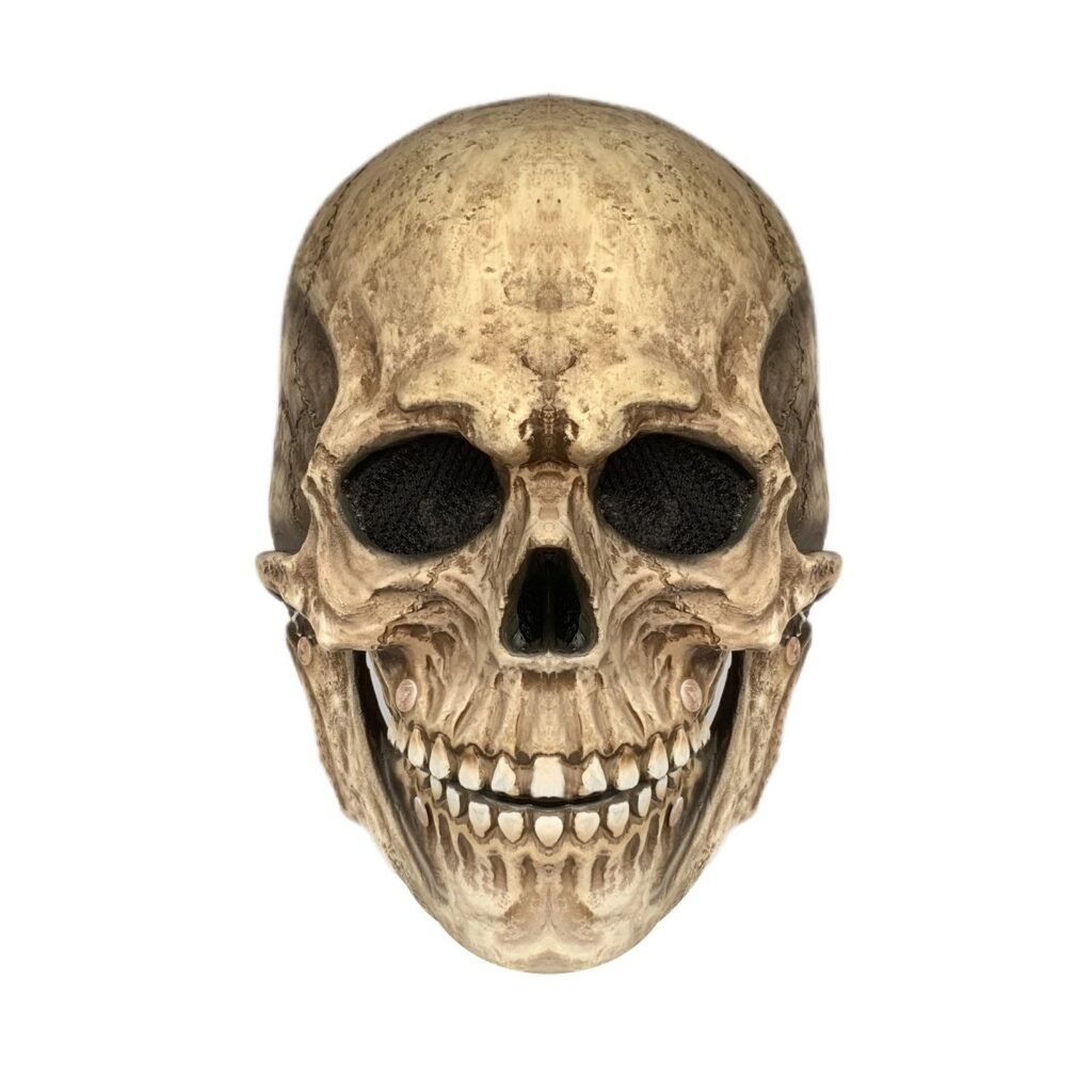 Halloween Movable Mouth Skull Mask Helmet Mouth Movable Skull Full Head Skull Mask - 6
