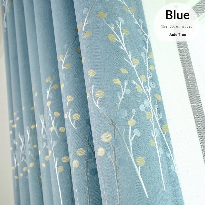 Ready-made Blackout Curtains Thickened Sun-blocking Fabric No Drilling Required Fully Hook-compatible - 3