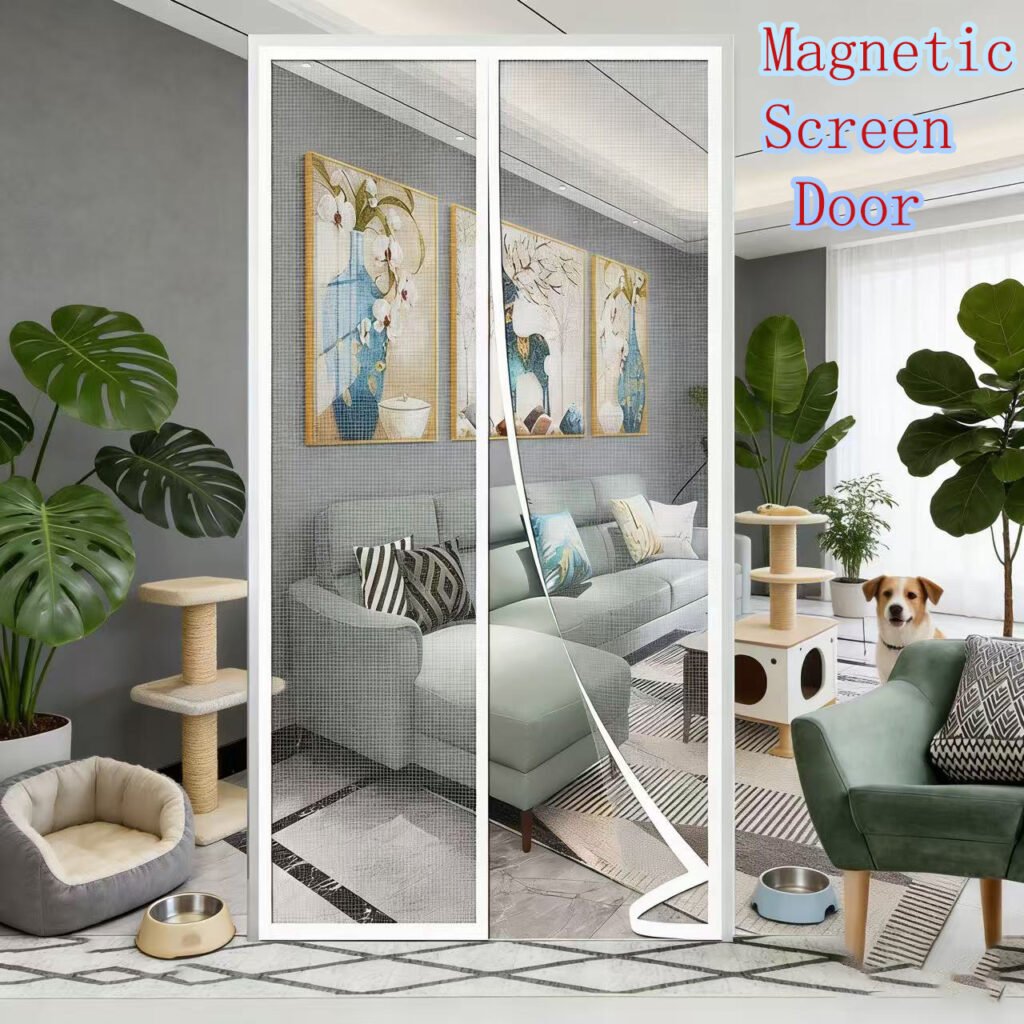Magnetic Mosquito-proof Door Curtain, Summer Upgraded Screen Window, No Need To Drill, Mesh Curtain - Keeps Insects Out While Allowing Ventilation, Classic Style, Suitable For Bedrooms, Living Rooms, - 3