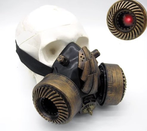 BadBoyStudio steampunk glasses cyber glow mask gas mask - 7