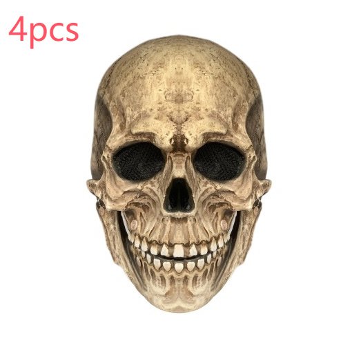 Halloween Movable Mouth Skull Mask Helmet Mouth Movable Skull Full Head Skull Mask - 4