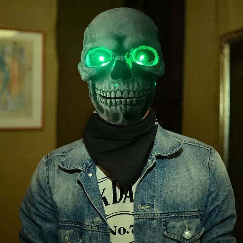 Halloween Skull Movable Mouth Latex Mask Halloween Kills Mask Cosplay Scary Killer Full Face Helmet Halloween Party Costume Prop - 6