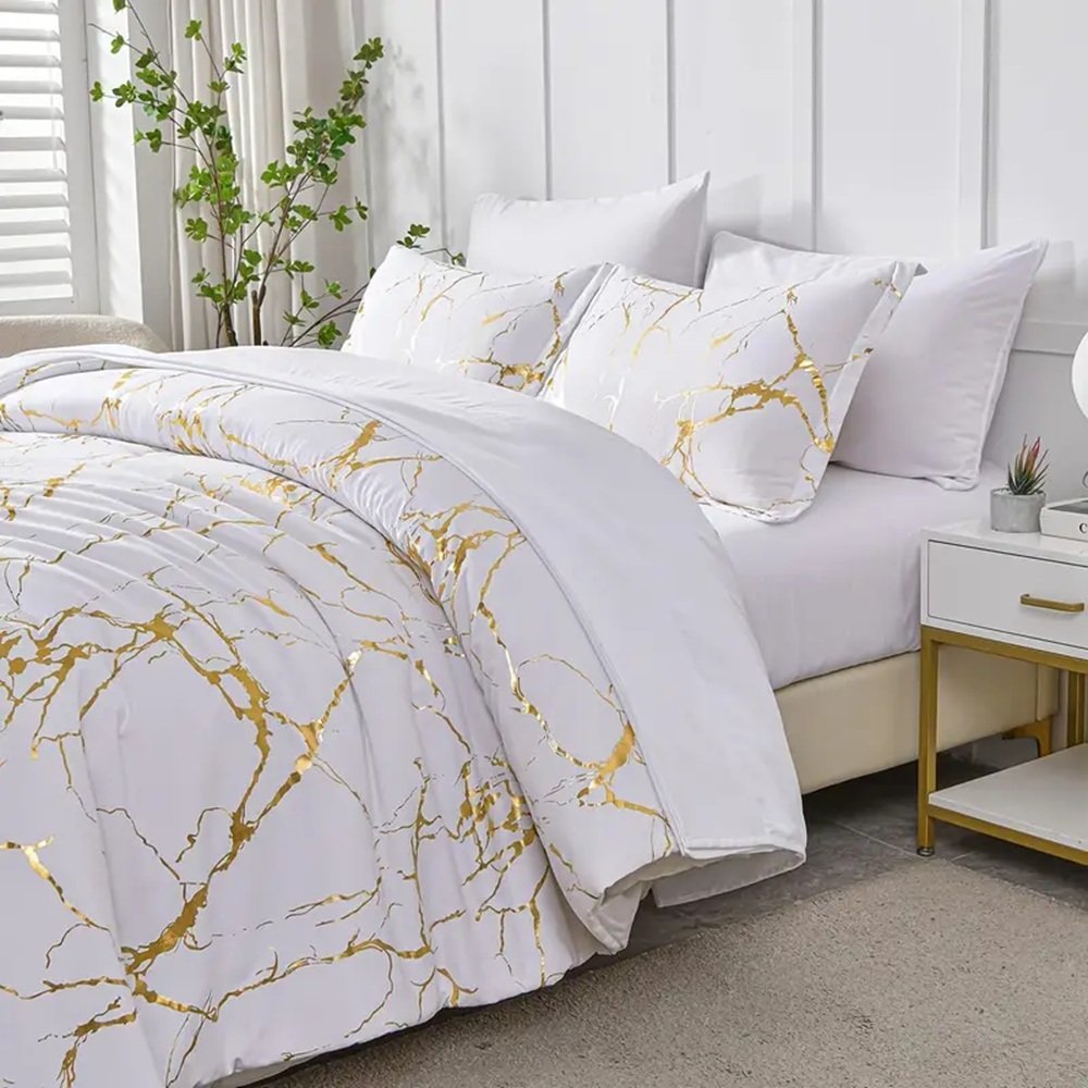 Marble White Duvet Cover Set - 2